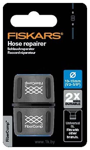 Фотографии Fiskars Муфта ремонтная для шланга 13-15 мм 1/2"-5/8" FiberComp 105478