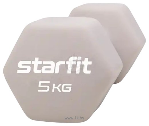 Фотографии Starfit DB-201 5 кг (тепло-серый пастель)