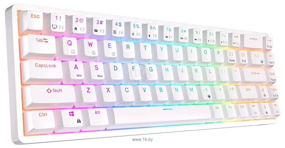 Фотографии Royal Kludge RKG68 RGB white, Gateron Yellow