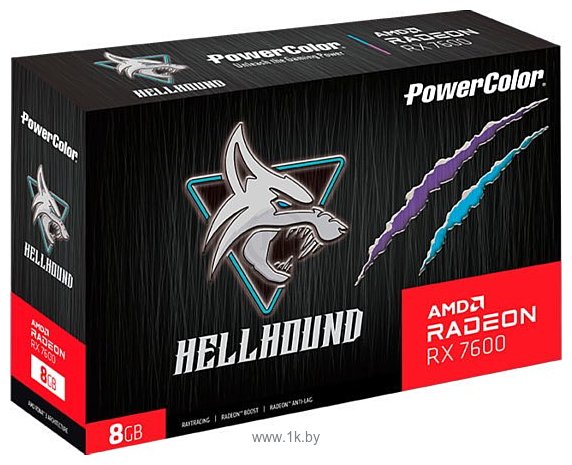 Фотографии PowerColor Hellhound Radeon RX 7600 8GB GDDR6 (RX 7600 8G-L/OC)