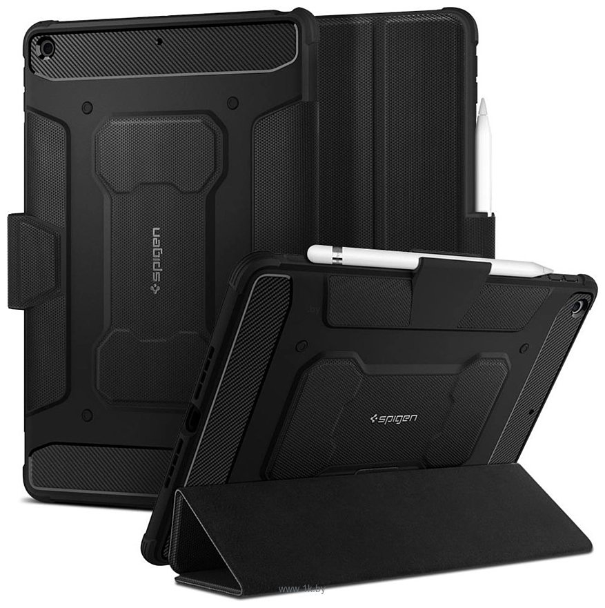 Фотографии Spigen Rugged Armor для iPad 10.2 (2021/2020/2019) (черный)