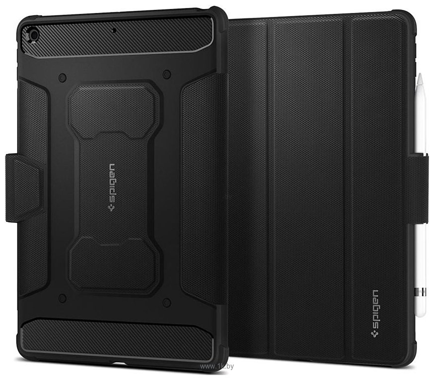 Фотографии Spigen Rugged Armor для iPad 10.2 (2021/2020/2019) (черный)