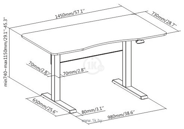 Фотографии ErgoSmart Air Desk (черный)