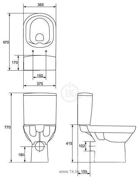 Фотографии Cersanit New Clean On+S-ZB-CITY+S-DS-CIT-S-DL-t+ZP-AD-3/6-EC-1 (с кнопкой)