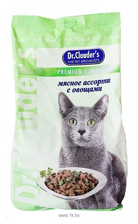 Фотографии Dr. Clauder's Premium Cat Food мясное ассорти с овощами (15 кг)