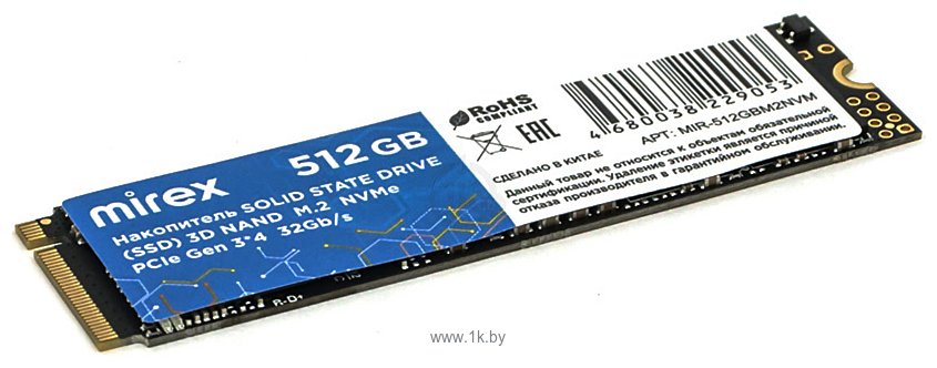 Фотографии Mirex 512GB MIR-512GBM2NVM