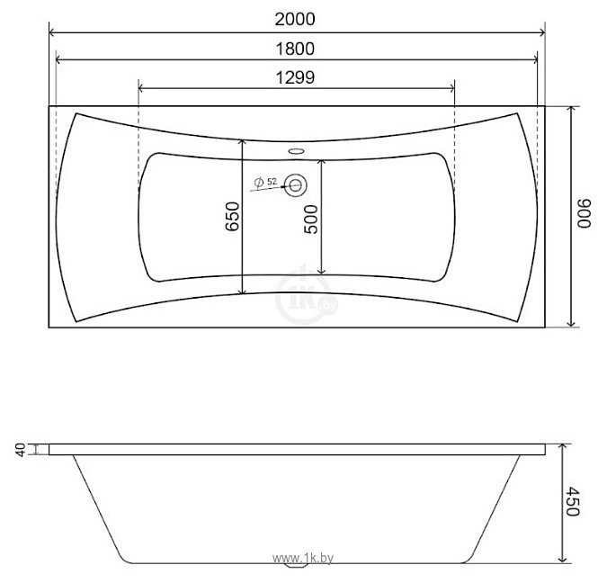 Фотографии Lauter Belgravia 200x90 21110200 с ножками