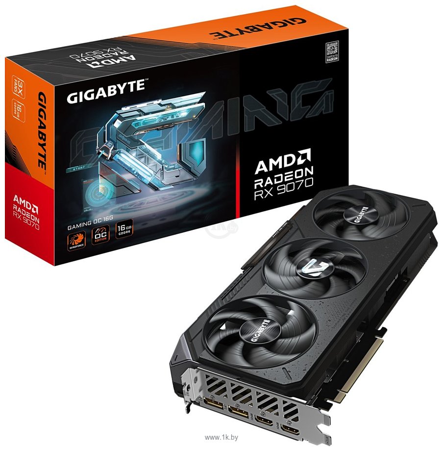 Фотографии Gigabyte Radeon RX 9070 Gaming OC 16G (GV-R9070GAMING OC-16GD)