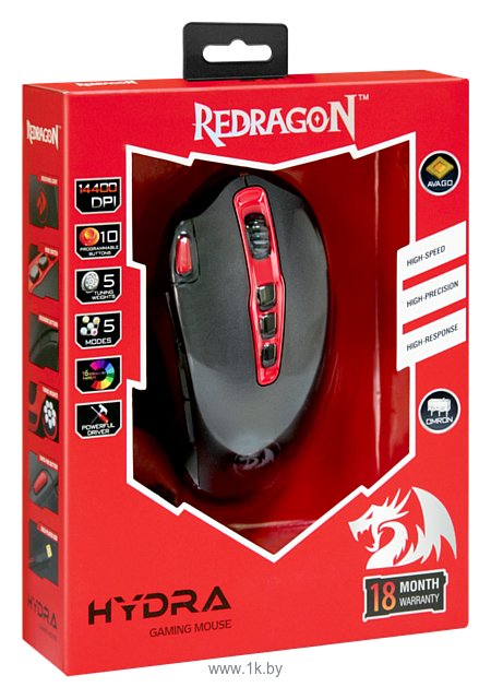 Фотографии Redragon HYDRA black-Red USB