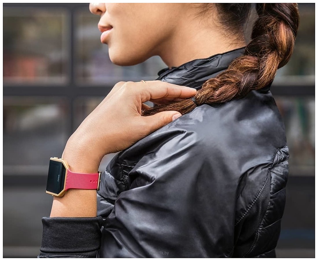 Фотографии Fitbit тонкий с рамкой для Fitbit Blaze (L, розовый/золотистый)