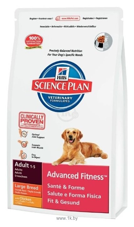 Фотографии Hill's (12 кг) Science Plan Canine Adult Advanced Fitness Large Breed with Chicken