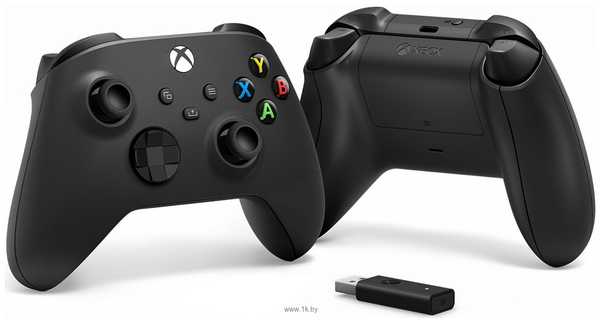 Фотографии Microsoft Xbox + беспроводной адаптер (черный)