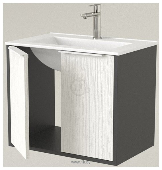 Фотографии Дабер 018 60 Т18.6.0.20Б (белый древесный/серый/ручка белая)