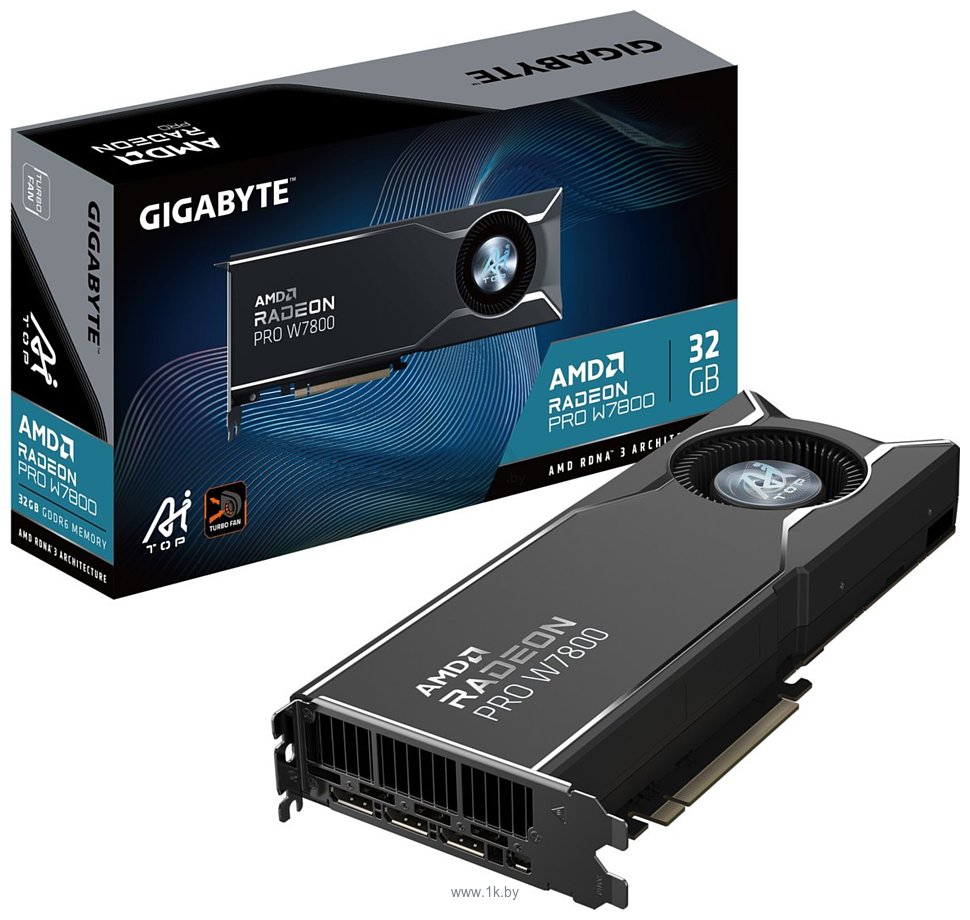 Фотографии Gigabyte Radeon Pro W7800 AI TOP 32G