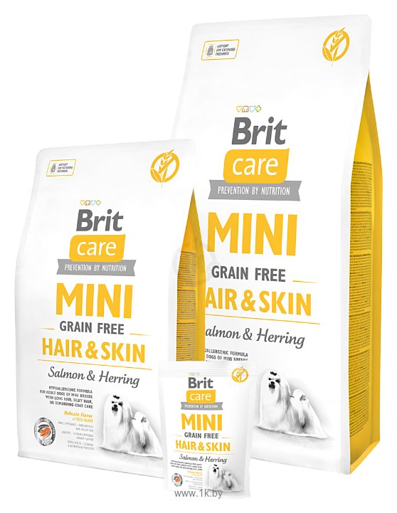 Фотографии Brit (2 кг) Care Mini Hair & Skin Salmon & Herring