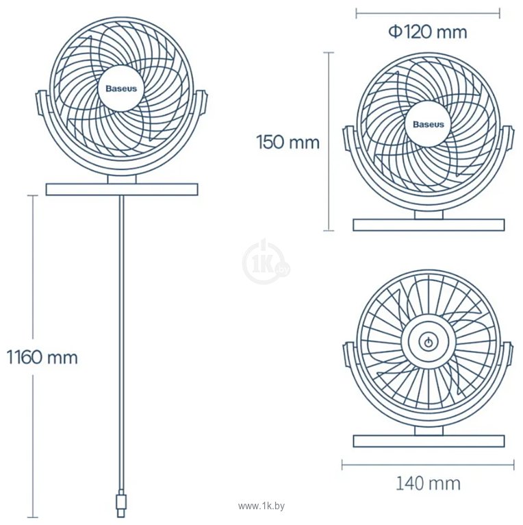 Фотографии Baseus Serenity Desktop Fan (белый)