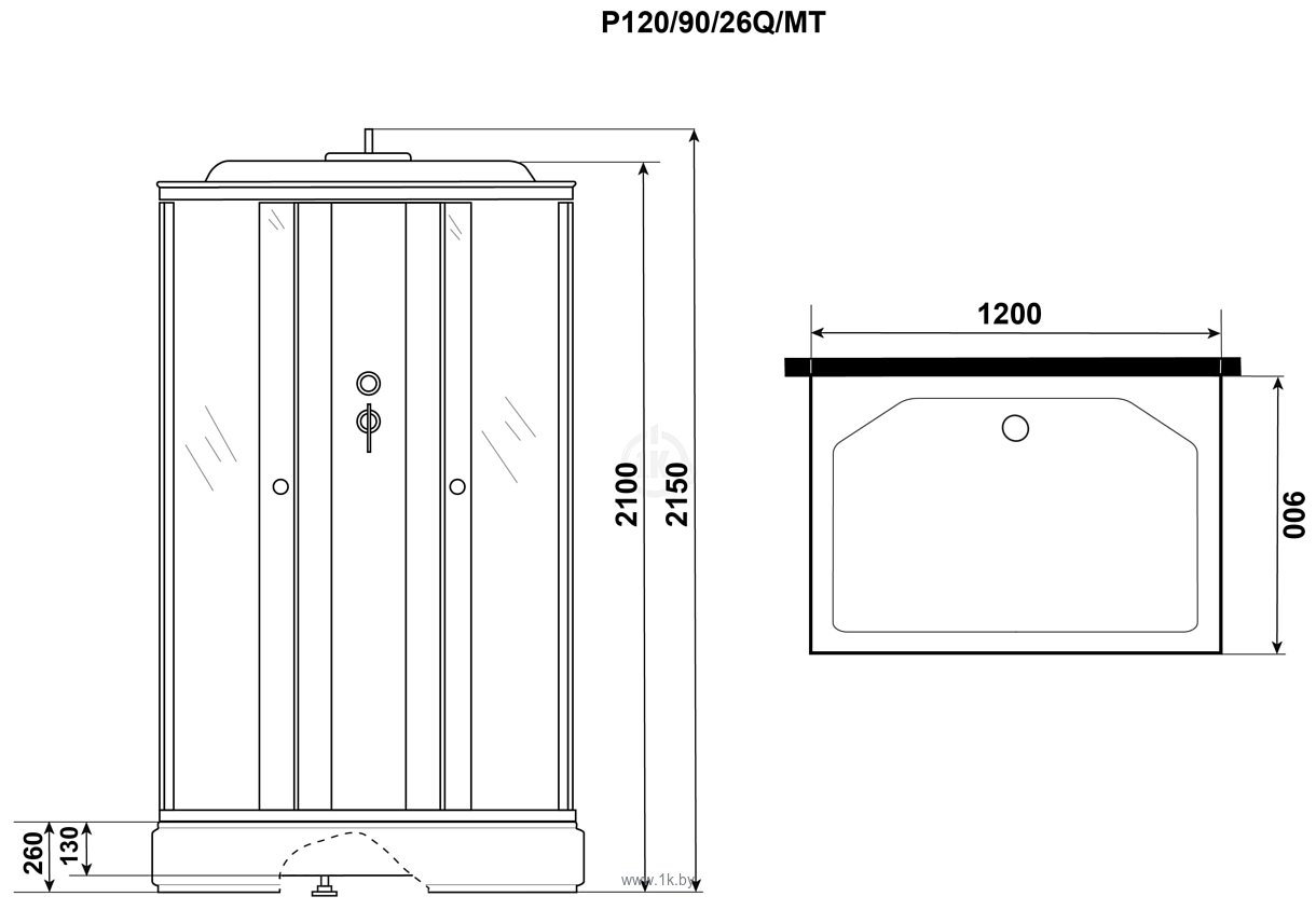 Фотографии Niagara Promo P120/90/26Q/MT 120x90x215