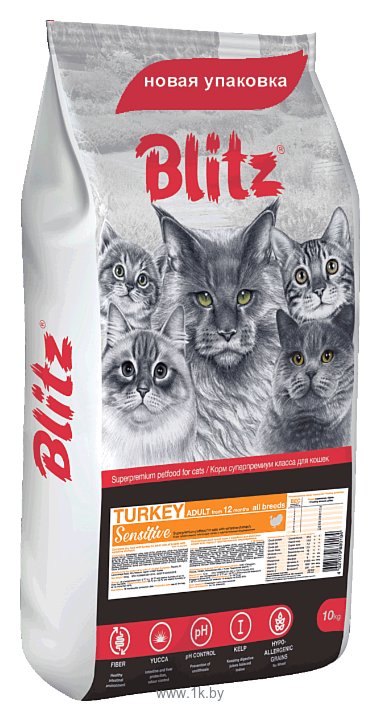 Фотографии Blitz Adult Cats Turkey dry (10 кг)