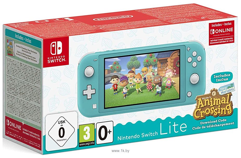 Фотографии Nintendo Switch Lite (бирюзовый) + Animal Crossing: New Horizons + 3 мес. NSO