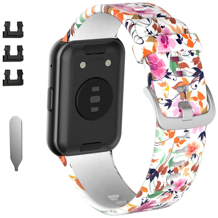 Фотографии Rumi силиконовый для Huawei Watch FIT, Watch FIT Elegant (цветы)