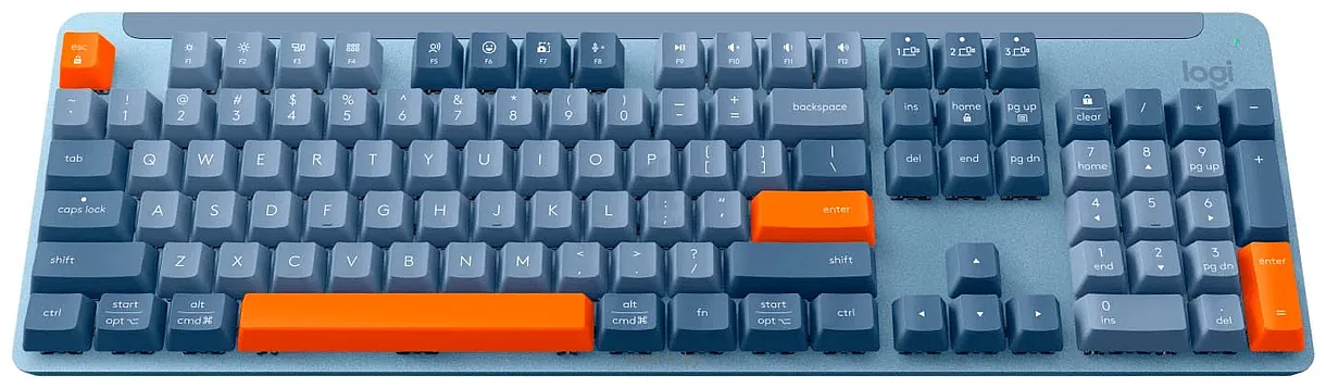 Фотографии Logitech Signature K865 920-012186 серо-blue, с гравировкой