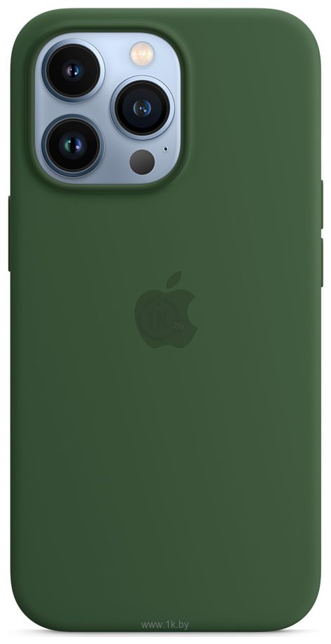 Фотографии Apple MagSafe Silicone Case для iPhone 13 Pro (зеленый клевер)
