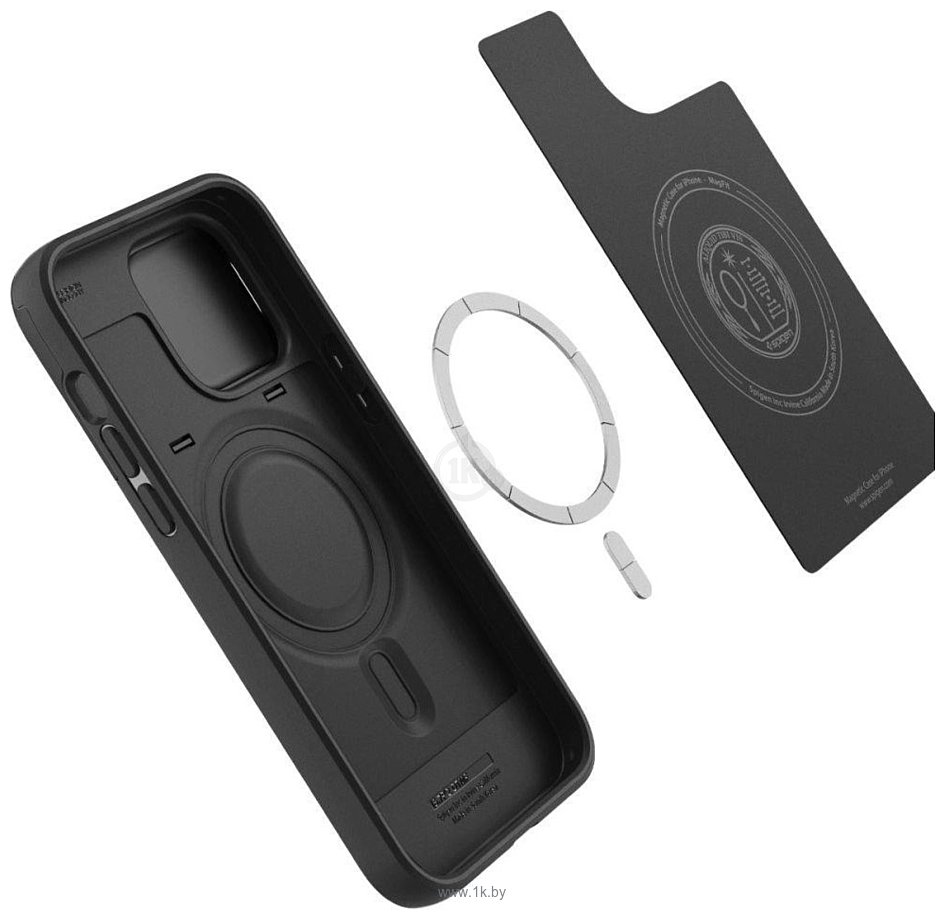 Фотографии Spigen Optik Armor (MagFit) для iPhone 14 Pro Max ACS04848 (черный)