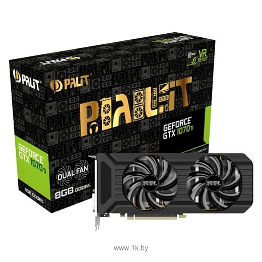 Фотографии Palit GeForce GTX 1070 Ti 1607MHz PCI-E 3.0 8192MB 8000MHz 256 bit DVI HDMI HDCP Dual