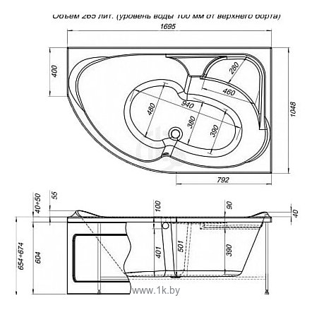 Фотографии Aquanet Allento 170x100 R 00203900