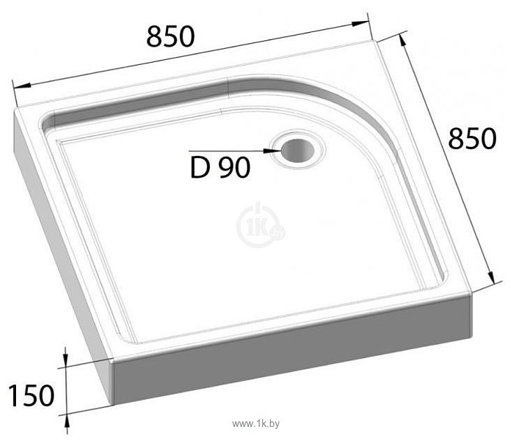 Фотографии BelBagno TRAY-BB-A-85-15-W 85x85