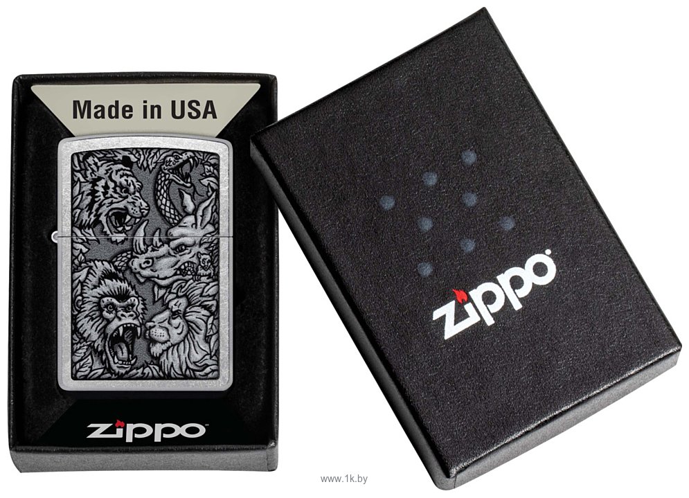 Фотографии Zippo Jungle Design Street Chrome 48567