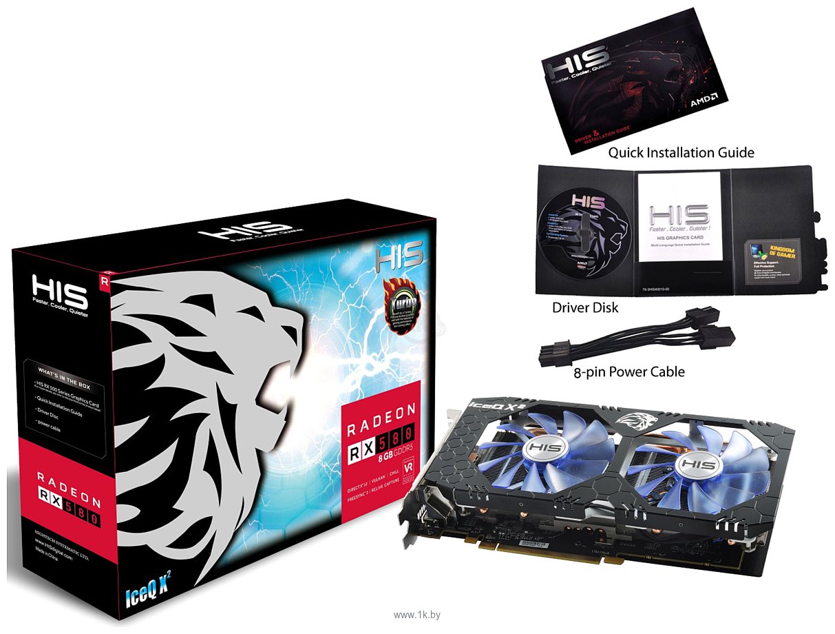 Фотографии HIS Radeon RX 580 IceQ X2 OC 8GB GDDR5