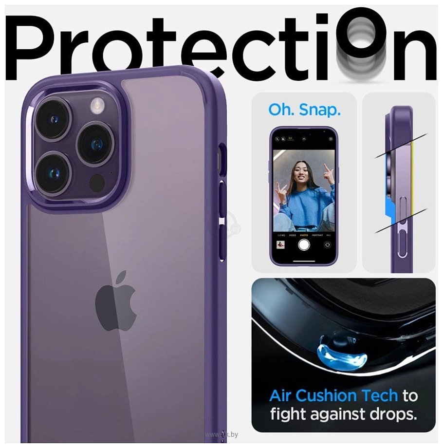 Фотографии Spigen Ultra Hybrid iPhone 14 Pro Max ACS05574 (фиолетовый)