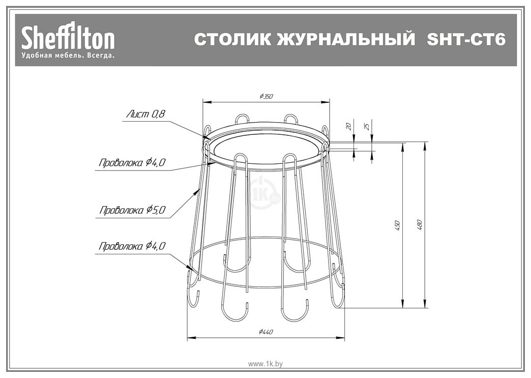 Фотографии Sheffilton SHT-CT6/CT6-2 (белый муар)