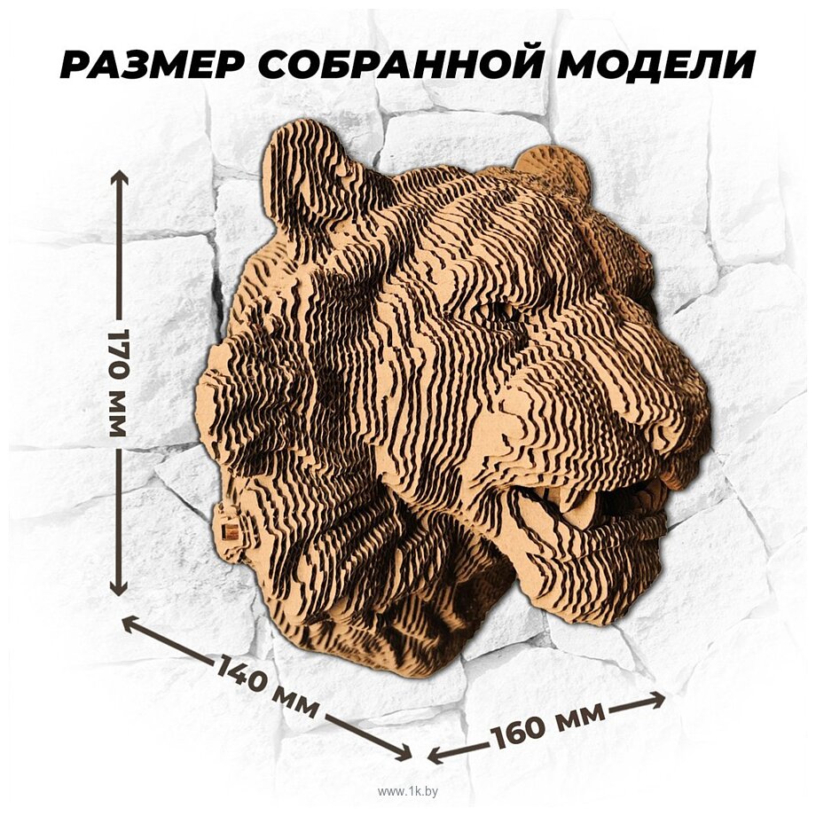Фотографии QBRIX Картонный охотник. Тигр 3D 20072