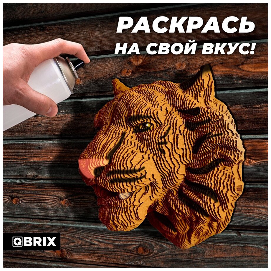 Фотографии QBRIX Картонный охотник. Тигр 3D 20072