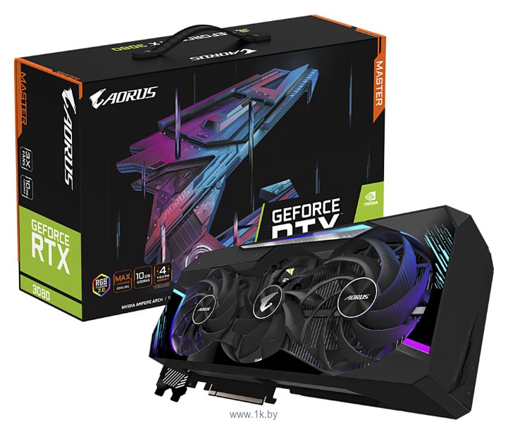 Фотографии GIGABYTE AORUS GeForce RTX 3080 10240MB MASTER (GV-N3080AORUS M-10GD)