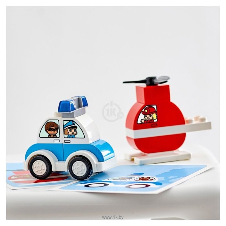 Фотографии LEGO DUPLO 10957 Мой первый пожарный вертолет и полицейский автомобиль