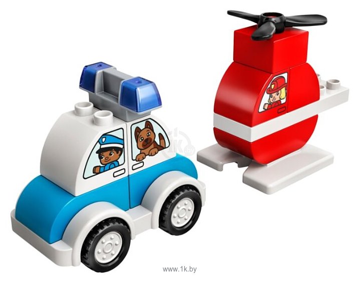 Фотографии LEGO DUPLO 10957 Мой первый пожарный вертолет и полицейский автомобиль