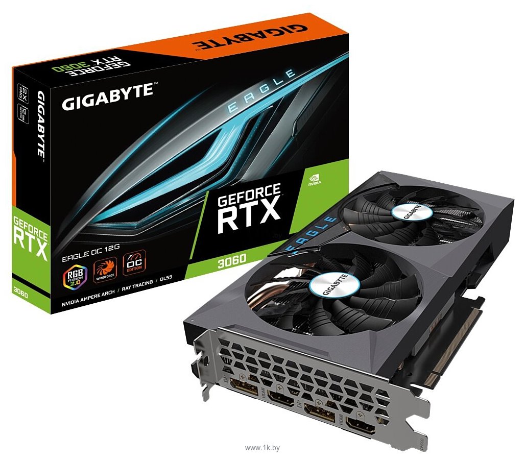 Фотографии GIGABYTE GeForce RTX 3060 EAGLE OC 12G (GV-N3060EAGLE OC-12GD) (rev. 2.0)