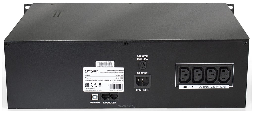 Фотографии ExeGate ServerRM UNL-1500.LCD.AVR.C13.RJ.USB.3U (EP285776RUS)