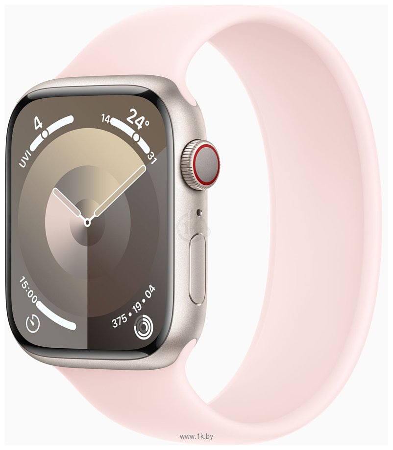 Фотографии Apple Watch Series 9 LTE 45 мм (алюминиевый корпус, силиконовый ремешок)