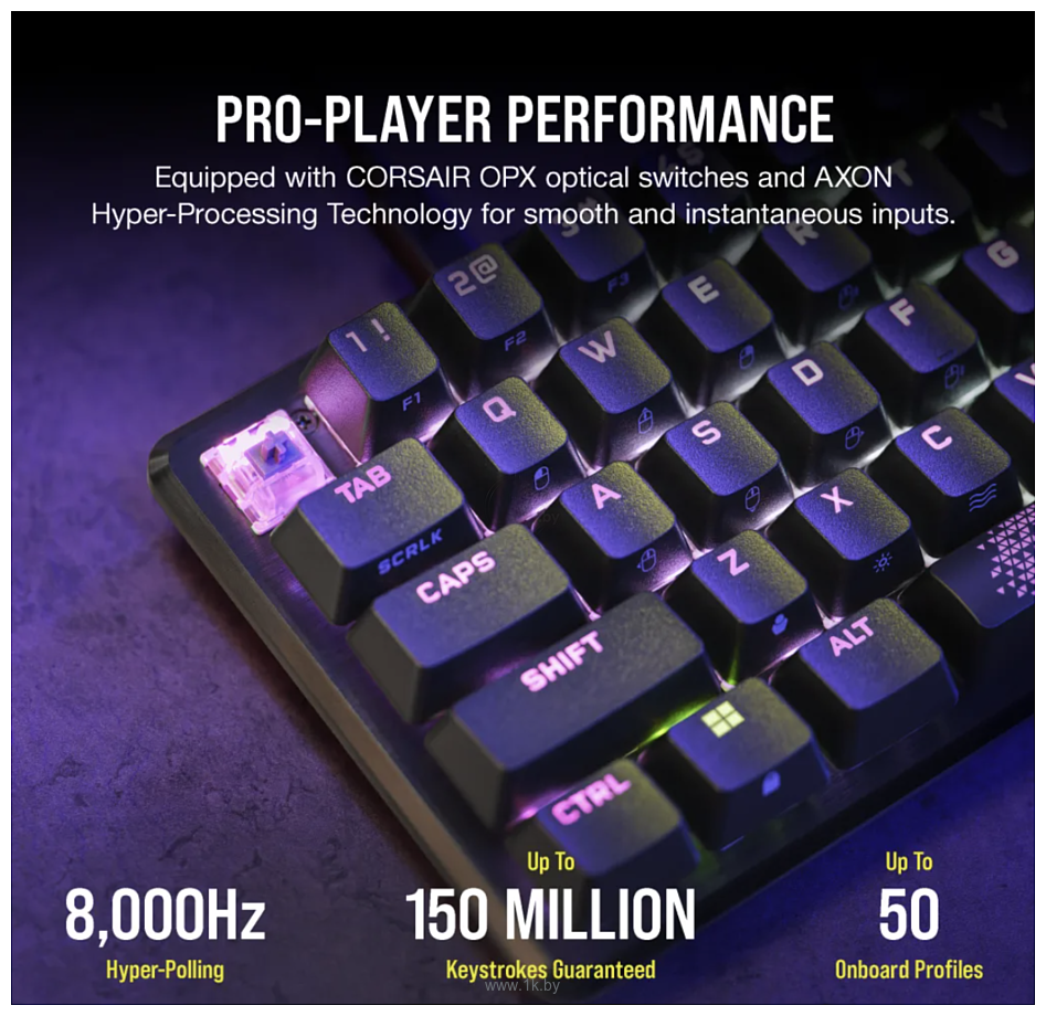 Фотографии Corsair K65 Pro Mini Corsair OPX (без кириллицы)