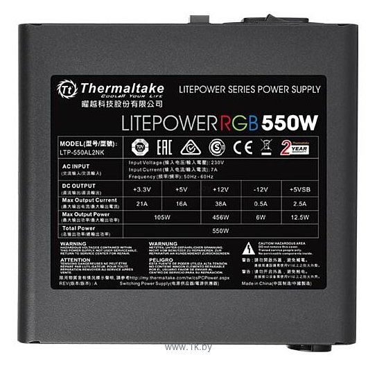 Фотографии Thermaltake Litepower RGB 550W (230V)