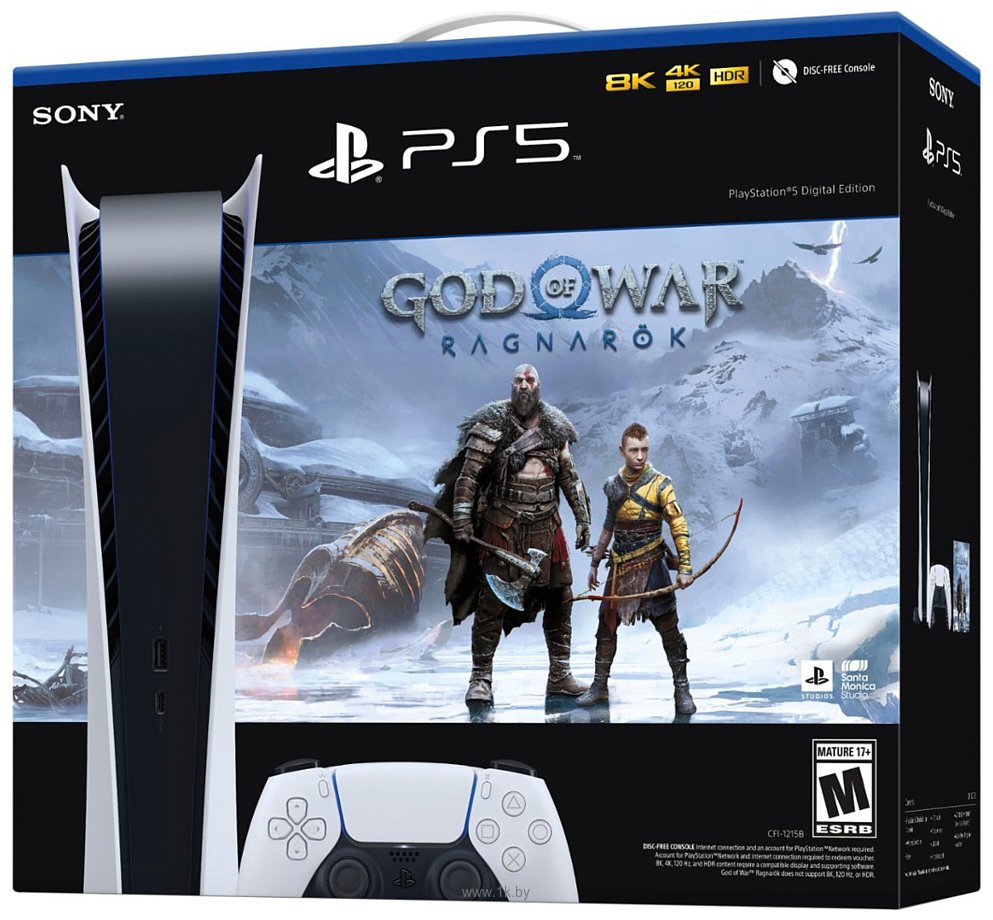 Фотографии Sony PlayStation 5 Digital Edition + God of War: Ragnarok