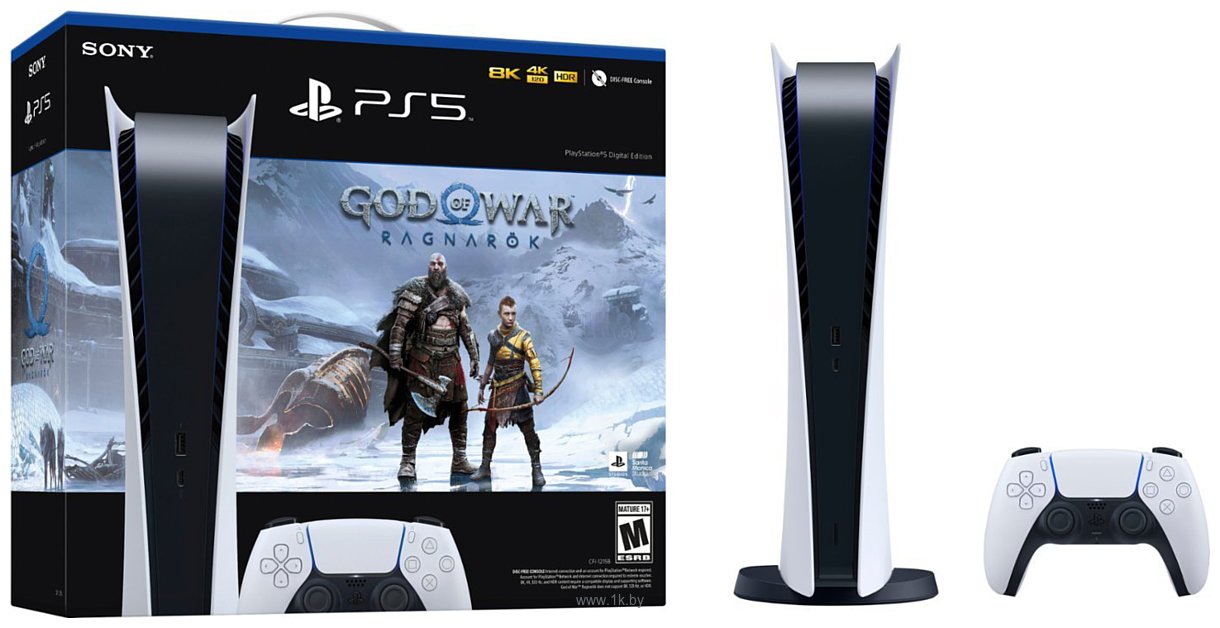 Фотографии Sony PlayStation 5 Digital Edition + God of War: Ragnarok