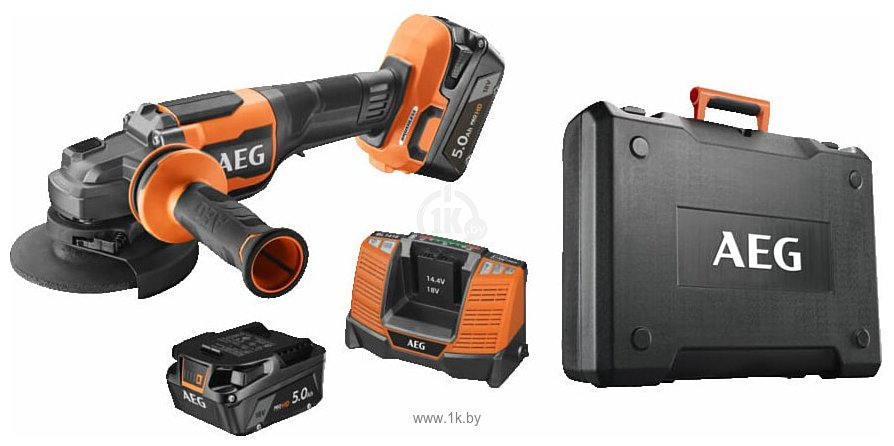 Фотографии AEG Powertools BEWS 18-125BLPX2-502C 4935480858 (с 2-мя АКБ)