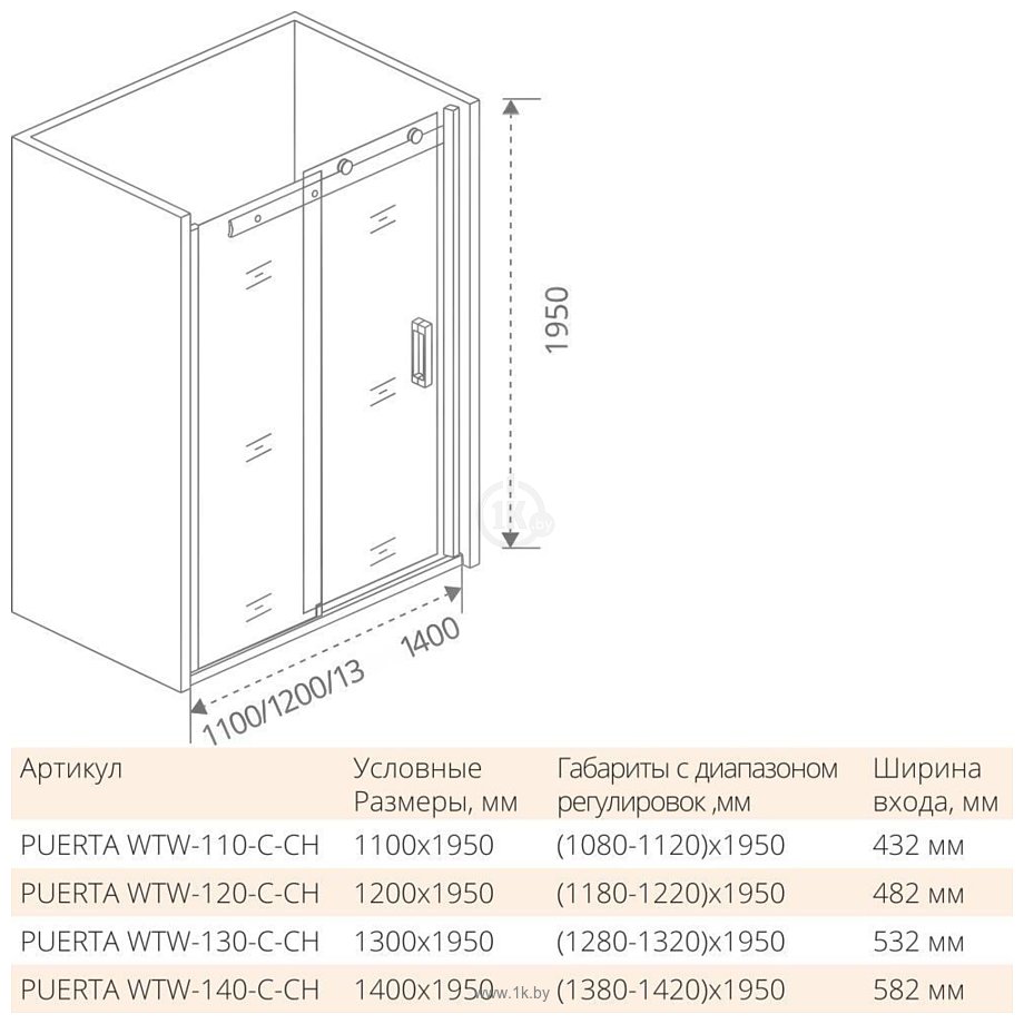 Фотографии Good Door Galaxy WTW-150-C-CH