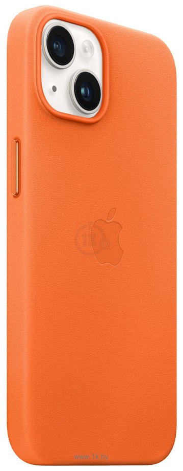 Фотографии Apple MagSafe Leather Case для iPhone 14 (оранжевый)