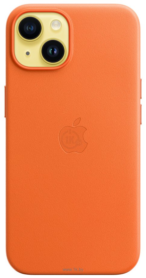 Фотографии Apple MagSafe Leather Case для iPhone 14 (оранжевый)